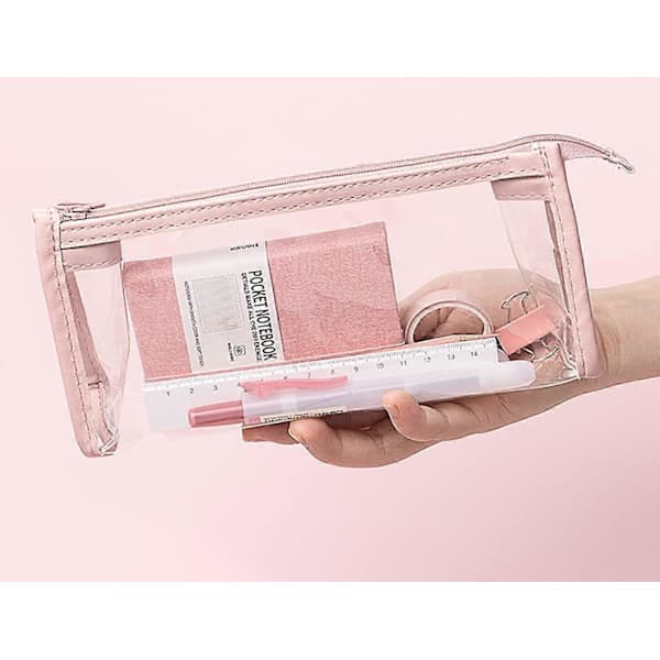 Läpinäkyvä penaali (Pinkki)[PL]