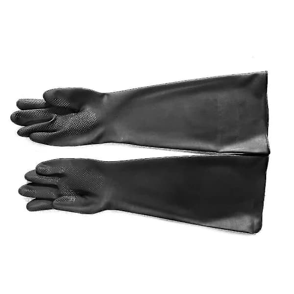 {PL}Blästring Gummihandskar För Sandblästring Sandbläster Sand Blästerskåp Sandblästringshandskar Sandblästerdelar 60cm