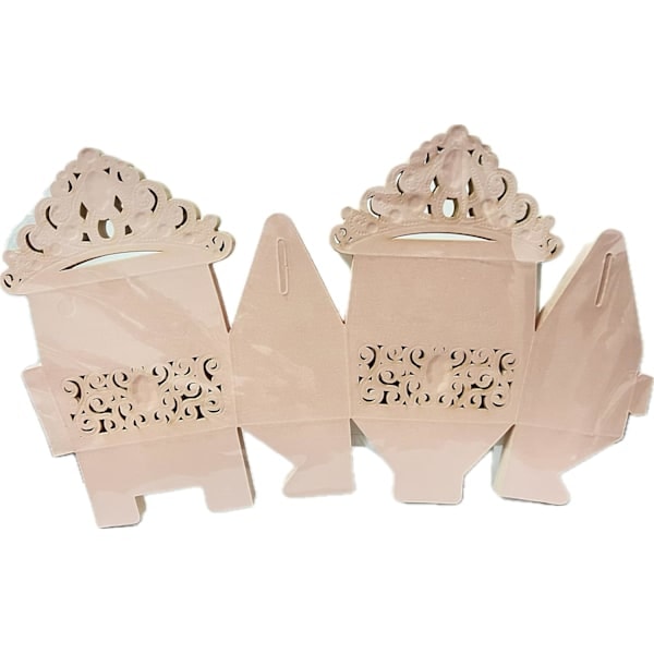50 stk. Godteæsker Hule Papirkroner Æske Bryllup Dåb Baby Shower Fest Favor Dekoration