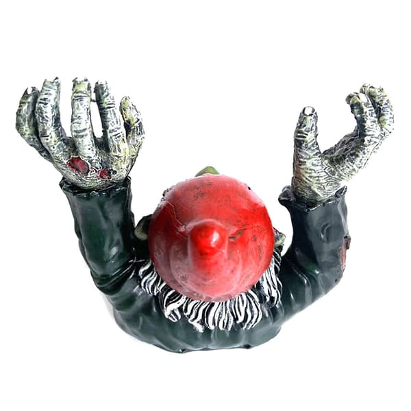 Zombie-tomtar Staty För Trädgården Läskig Tomte Dvärg Ornament