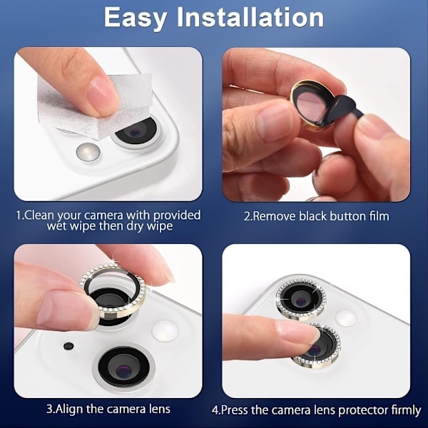 Camera Lens for iPhone 15 / 15 Plus Glitter