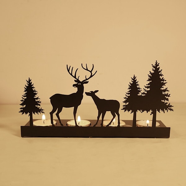 Mustat joulutähtilyhdyt, koristeellinen keskipiste olohuoneeseen 5,8 cm:n kynttilöille, joulukoriste kotiin, vintage-metallikoriste