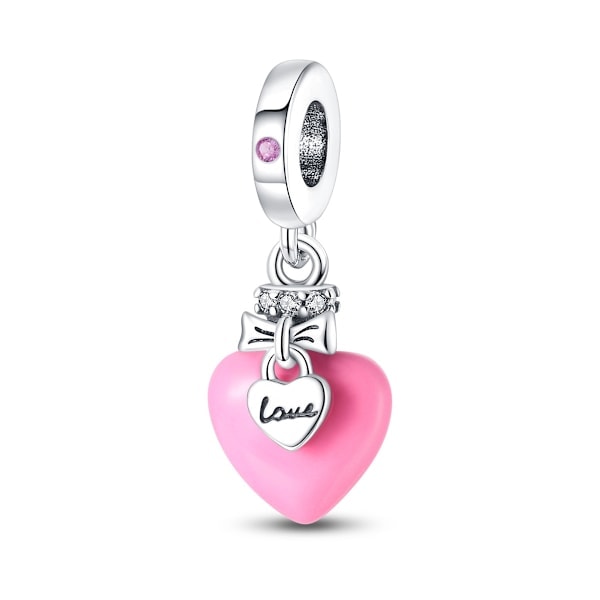 Sølvbelagt charm til Pandora armbånd, passer armbånd og halskæder, kompatibel med europæiske armbånd til piger