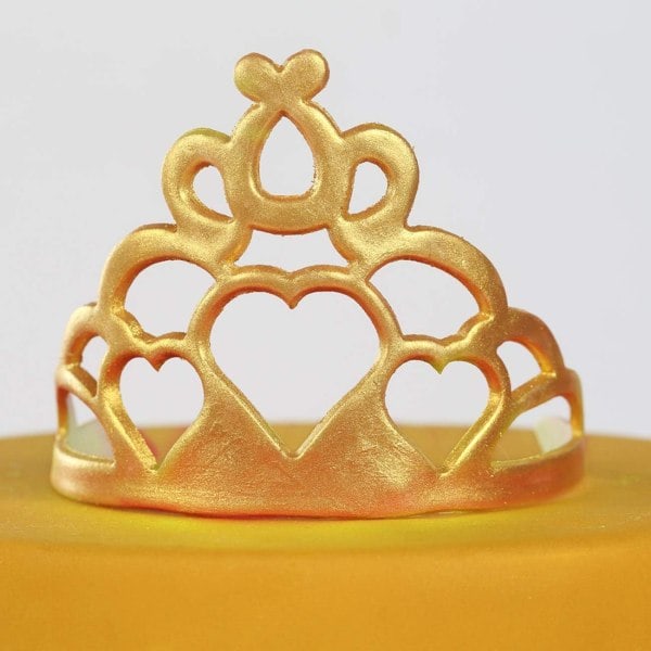 Kronkageforme Sæt - Tiara Fondant Udskærere Krone og Prinsessekrone Form CupCake Dekoration Gumpaste Form, 2 stk