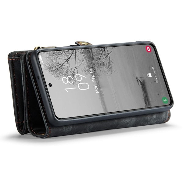CASEME Galaxy S23 Deksel/Skall Magnet 2i1 Multifunksjonell Svart