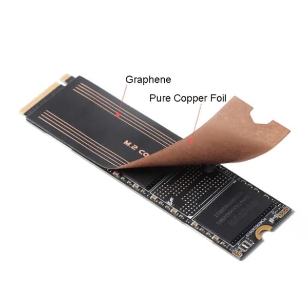M.2 Koppar Grafen Kylfläns M.2 Solid State Nvme Hårddisk Kylning Kylare Värmeavledning Kopparplatta