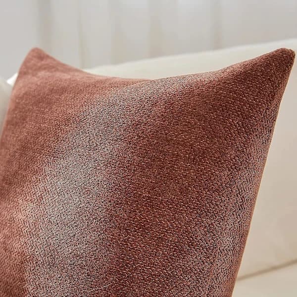{PL}Vinter pudebetræk 45x45 cm Sæt med 2 Clay Rust Dekorative pyntepuder Firkantede dekorative pudebetræk