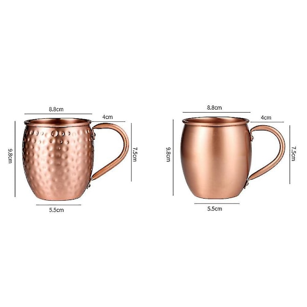 530ml 100% Ren Koppar Mugg Moskva Mule Mugg Trumma Kopp Cocktail Kopp Ren Koppar Mugg Restaurang Bar Col