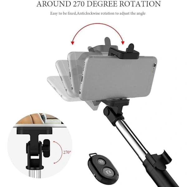 Trådløs Bluetooth Selfie Stick Håndholdt Foldbart Mini Stativ【PL】