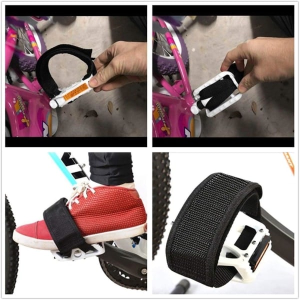 1 par cykelpedalremmar Pedal tåclips remmar tejp för fixie