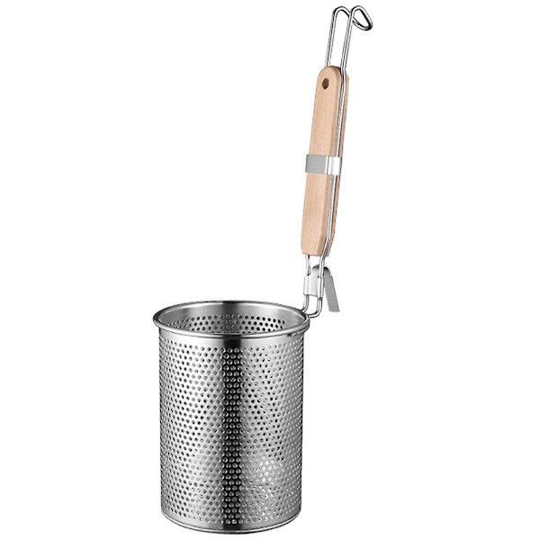 Ruostumattomasta teräksestä valmistettu siivilä, uppopaistokori, pastasiiviläkori, verkkokauha