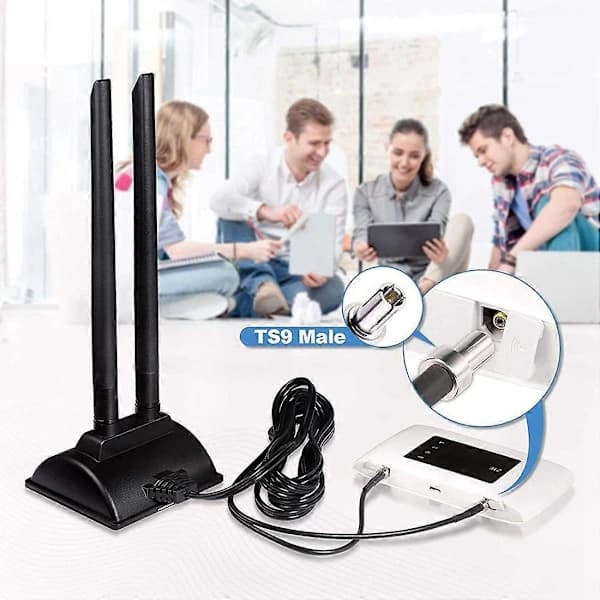 4G LTE Antenne TS9 C Magnetisk Base MIMO Antenne 6DBi for MiFi Mobil Hotspot Router E5577 E5573 (TS9)【PL】
