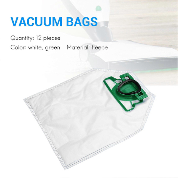12-pack dammsugarpåsar för Vorwerk Kobold VK200 FP200