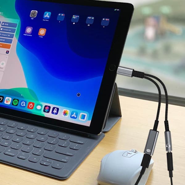 USB-C-splitter, Multifunktionell, Ladda & Använd Hörlurar Samtidigt