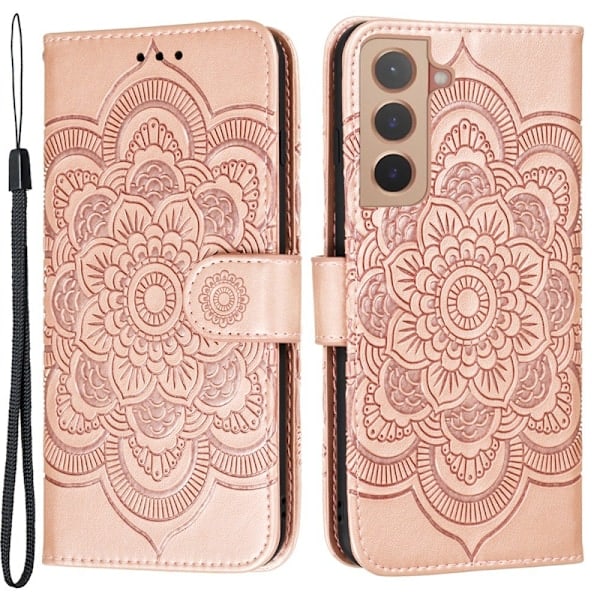 Samsung Galaxy S22 Plus Kotelo Mandala Kukka Ruusukulta