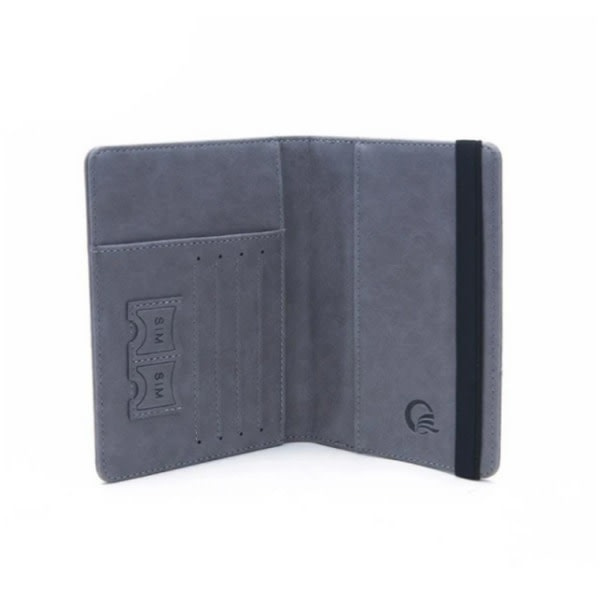 RFID-skyddad reseplånbok passfodral 2-pack grå【pl】