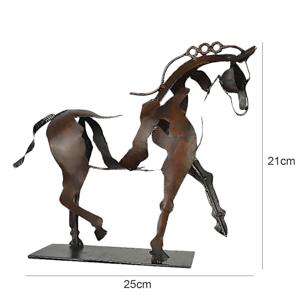 Dekorativ Statue Hest Metal Tredimensionel Gennembrudt Adonis Hesteskulptur