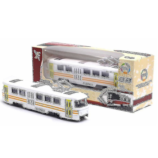 Tog Die-cast Leketøybil Musikalsk Lysende for Barn Leketøy Feriegave
