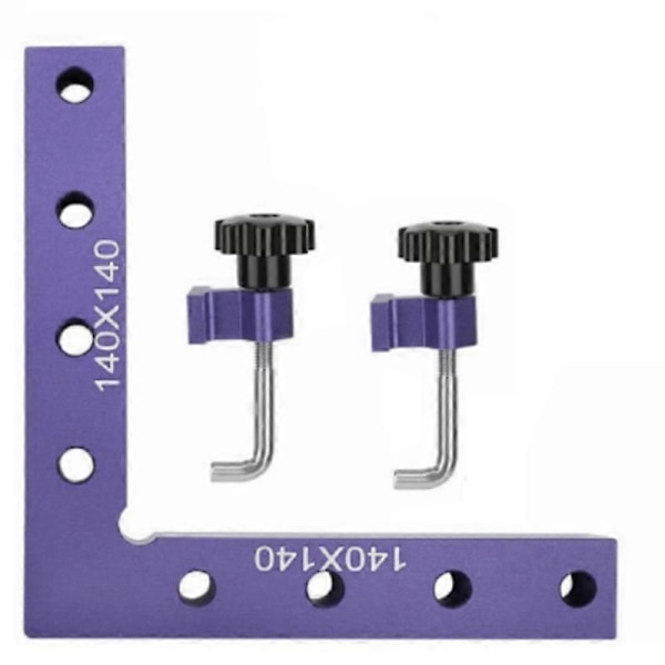 90 Graders Vinkelklämma Aluminiumlegering Hörnklämmor för Träbearbetning Snickarverktyg 3/6st - lila purple 160mm 3pcs