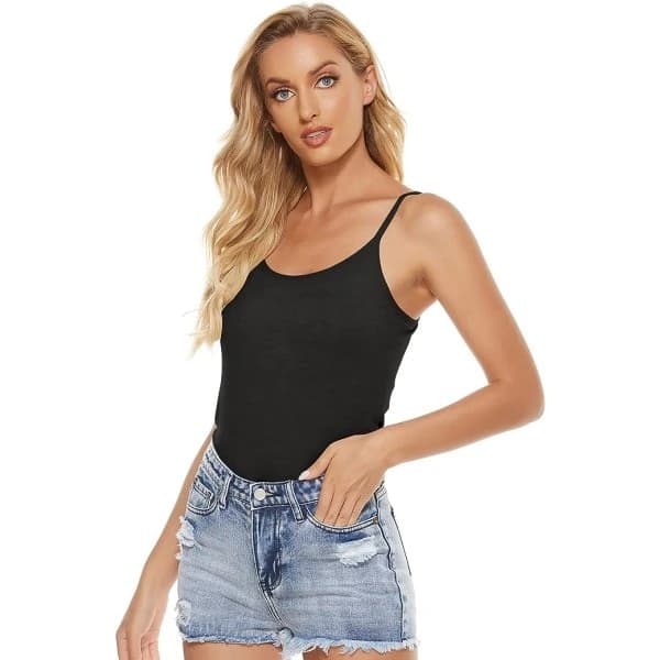 5-pack Basic Camisole Justerbar Camisole Spaghettiband Linne för Kvinnor och Flickor (Stor)
