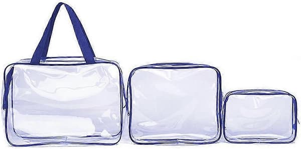 Transparent necessär för handbagage för resor och affärer