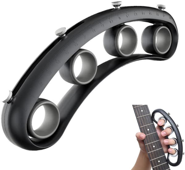 Finger Gripper - Gitarrfingerförlängare & Träningsverktyg - för Gitarr, Bas, Piano - 19*7 cm - Svart