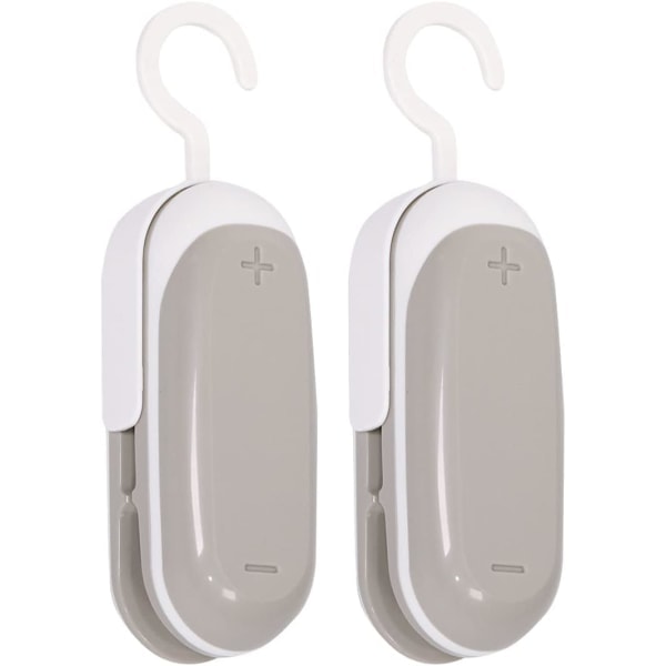 2PKT Mini Poseforsegler, Bærbar Varme Vakuumforsegler Plastforsegler, 2 i 1 Mini Matforsegler