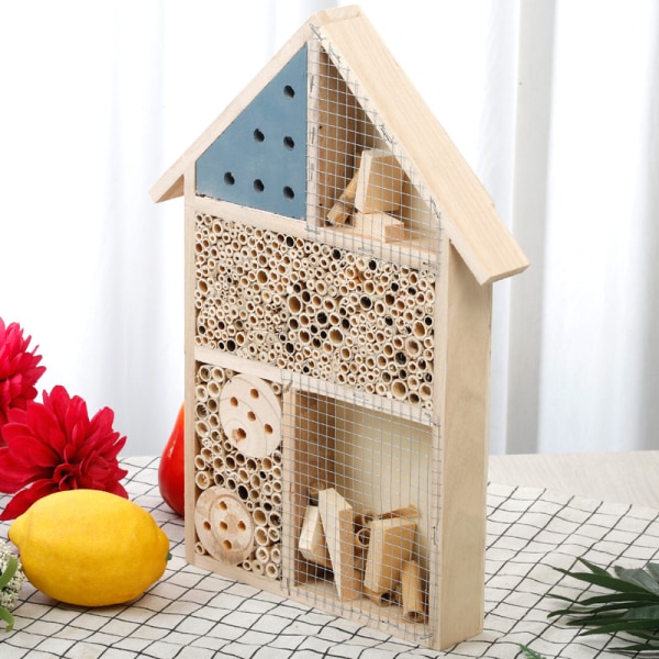 Bee House, Wooden Natural Insect Hotels Bee House Bug Room Shelte
