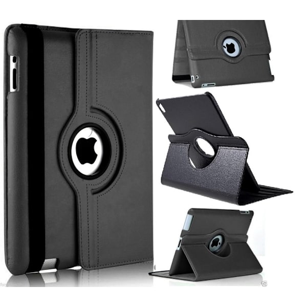 Etui til iPad 7. / 8. / 9. generation 10.2\" - Roterbar 360° Sort