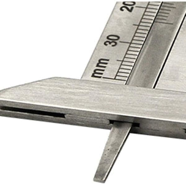 Dækmønsterdybdemåler Bærbar 0-30mm Rustfrit Stål Carving[PL]