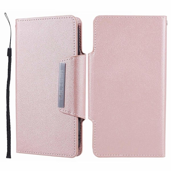 iPhone 13 - 2-i-1 Läder Magnet Fodral / Skal - Roséguld