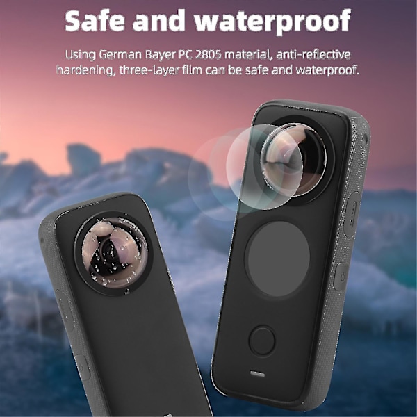 2 kpl Suojalinssin Suojus Insta 360 One X2:lle