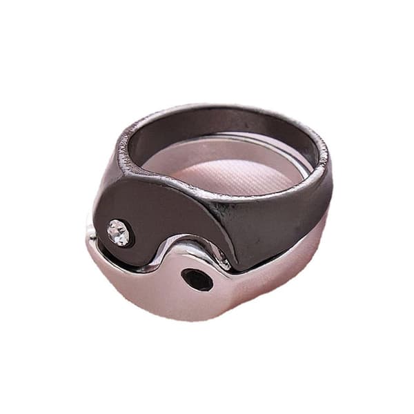 Trendy Punk Ringer i Legering Yin Yang Sladder Stable Ringer for Student Tenåring Søster 2x