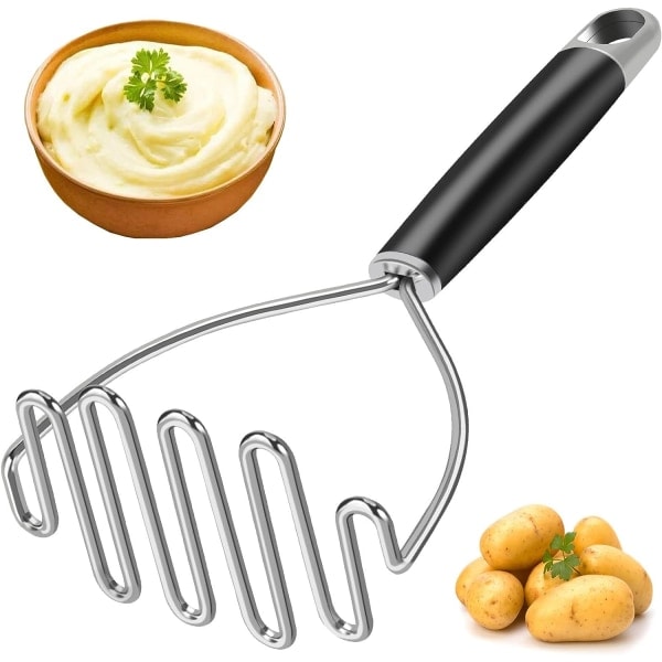 Kartoffelmoser, Premium Kartoffelmoser Køkkenredskab, Kartoffelmoser Rustfrit Stål, Metaltråd Kartoffelmoser