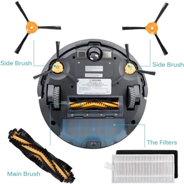 Reservedeler Kit for Ecovacs Deebot N79S N79 Robot Støvsuger