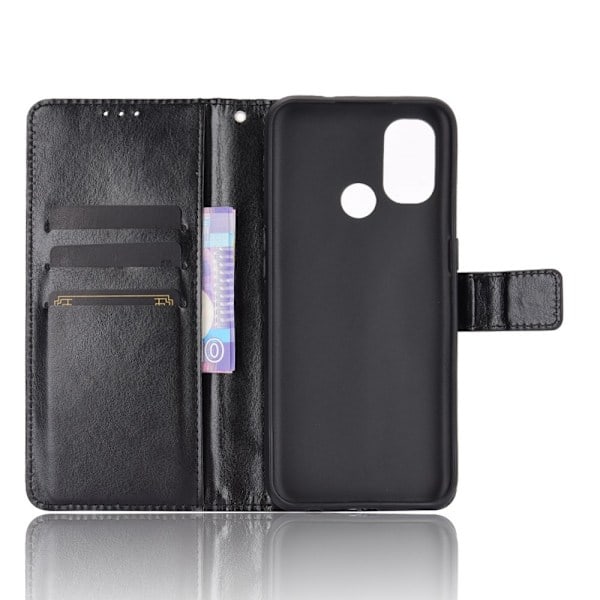 OnePlus Nord N100 - Crazy Horse Læder Etui - Sort Black Sort