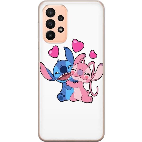 Samsung Galaxy A23 5G Läpinäkyvä Kuori Lilo & Stitch