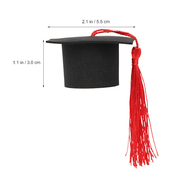 10 stk. Mini Studenterhue Kagepynt Mini Dimissionssæson Souvenir Ornamenter