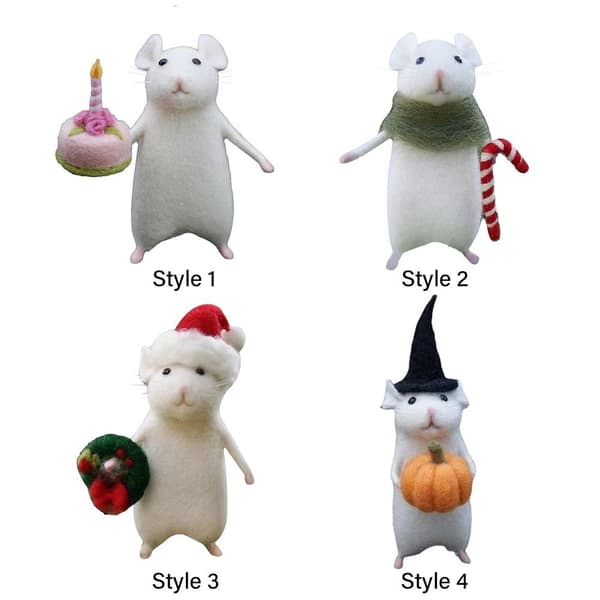 Halloween-mus med et græskar STIL 2 STIL