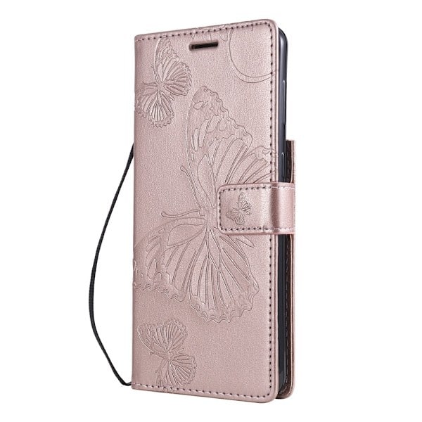 Samsung Galaxy S21 - Butterfly Nahkakotelo - Ruusukulta Ruusukulta Ruusukulta