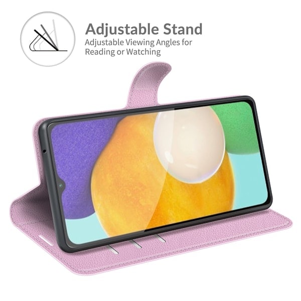 Samsung Galaxy A04s / A13 5G Fodral Litchi Läder Ljusrosa