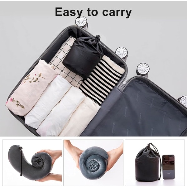 Rejsepude, memoryskum nakkepude til rejser eller flyvning, ergonomisk designet nakkestøtte