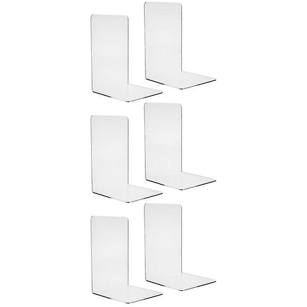 Plexiglass Bokstøtter - 6 Transparent