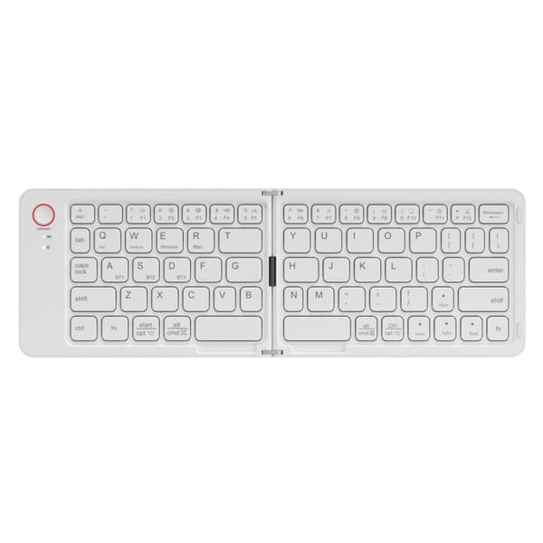 Trådløst Bluetooth Foldbart Tastatur, Stille Og Kompakt, Til Mobiltelefoner, Bærbare Computere, Tablets Og Kontorbrug, Hvid