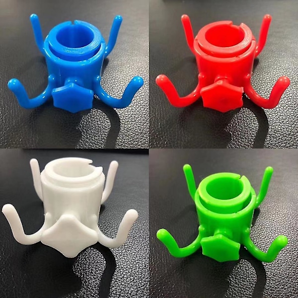 Strandparasollhängare med 4-tands Plast Hängare för Parasoll (5 st, Gul, Grön, Vit, Blå, Orange)