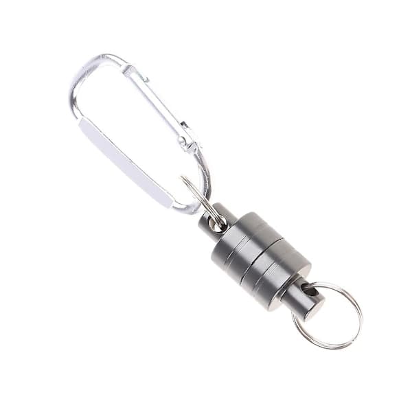 Net Release Clip Nøglering Krog til Fluefiskeri Magnet Aluminium Legering Krog Sort[PL]