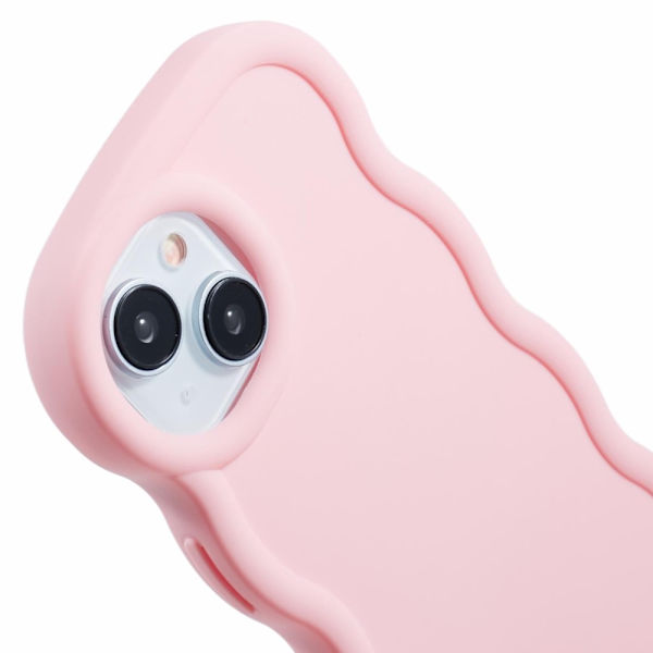 iPhone 15 Mobile Case Wavy Light Pink