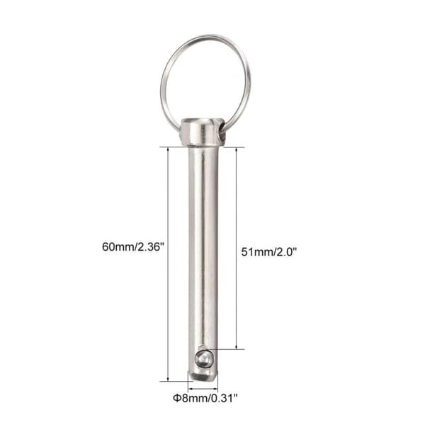 2 stk. Quick Release Pins Bimini Top Pin 8X55MM