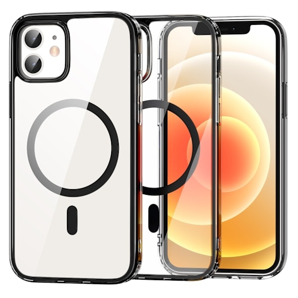 ColorPop iPhone 12/12 Pro Kuori CH MagSafe Läpinäkyvä/Musta