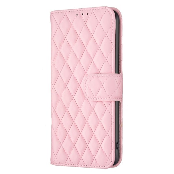 Samsung Galaxy A55 5G Fodral Diamant Läder Rosa